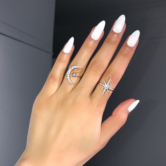 NEW💫 Silver Shooting Star Supernova X Ring - Picture 4 of 4